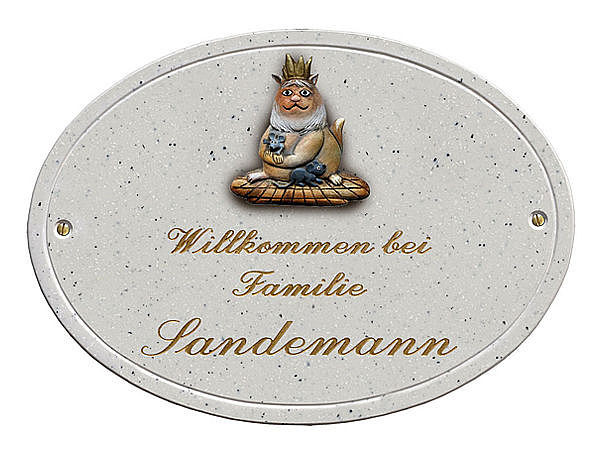 Trschild aus Geonith in Marmor Optik