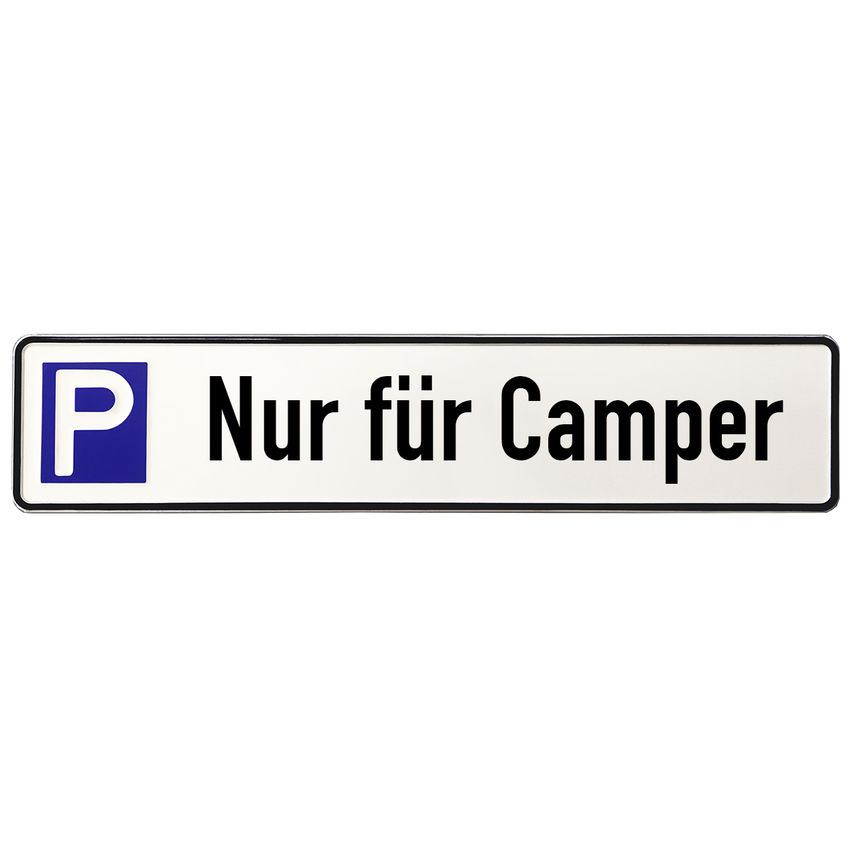 Aluschild Camping - Parkplatzbeschilderung für Camper