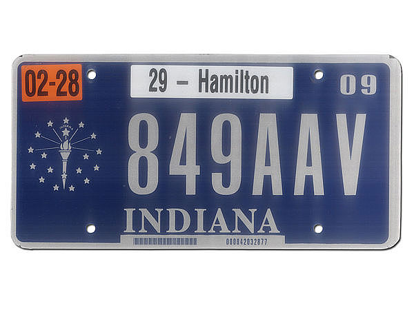 Autokennzeichen Indiana - original