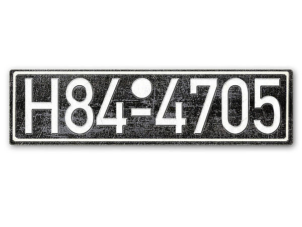Nummernschild H Amerikanische Zone Hessen 1948 - 56