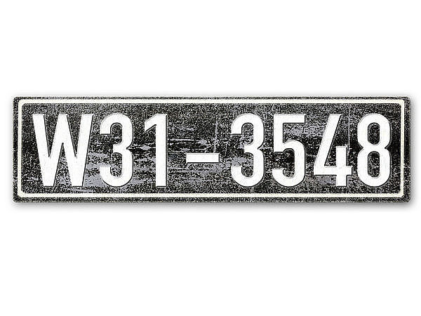 Nummernschild W Amerikanische Zone Wrttemberg 1948 - 56