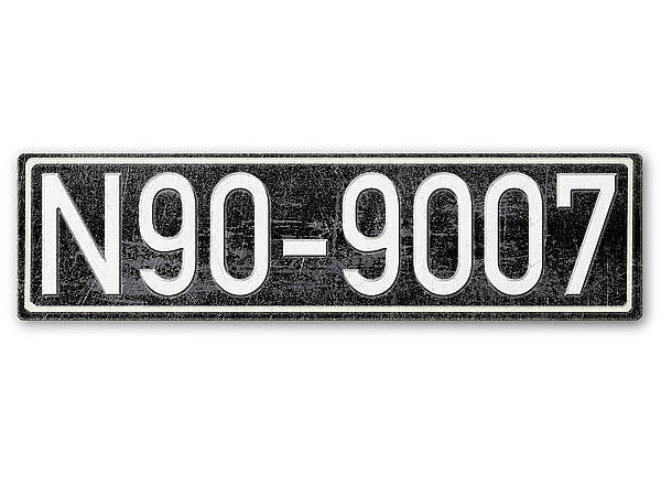 Nummernschild N Britische Zone Niedersachsen 1948 - 56
