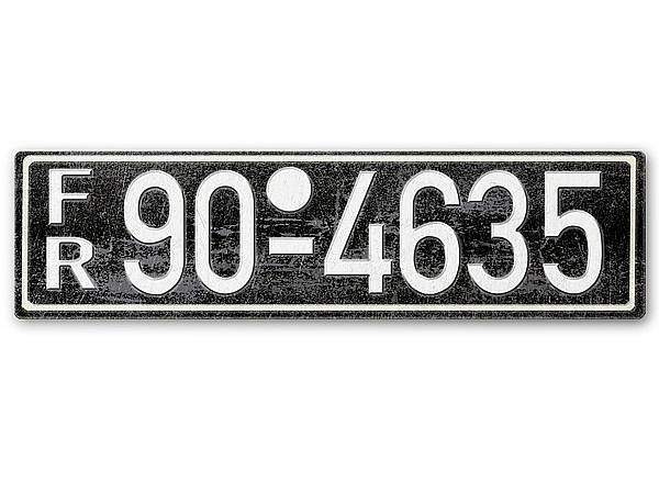 Nummernschild FR Franzsische Zone Rheinland 1948 - 56