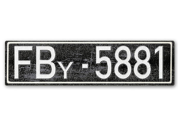 Nummernschild FBy Franzsische Zone Lindau am Bodensee 1948 - 56
