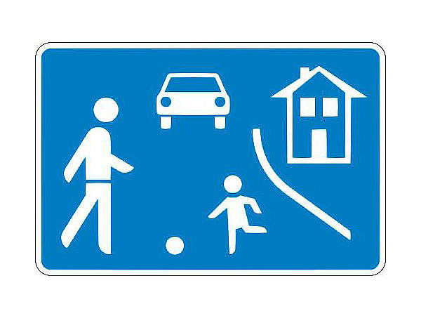 Verkehrszeichen StVO - Beginn einer verkehrsberuhigten Zone