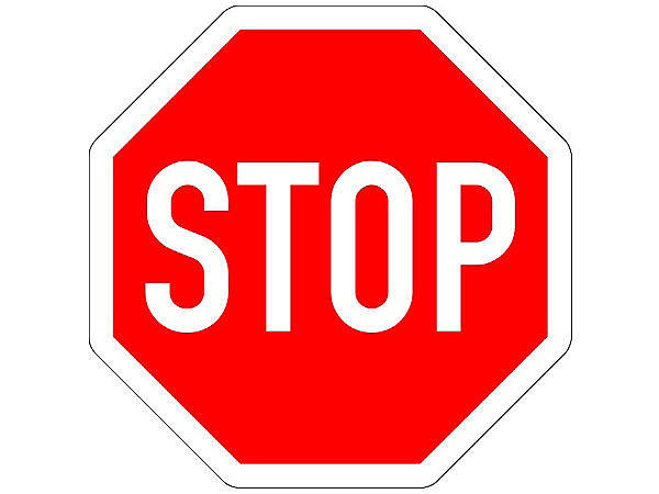 Stoppschild nach StVO Halt! Vorfahrt gewhren!