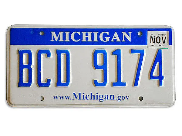 Michigan Autokennzeichen - original
