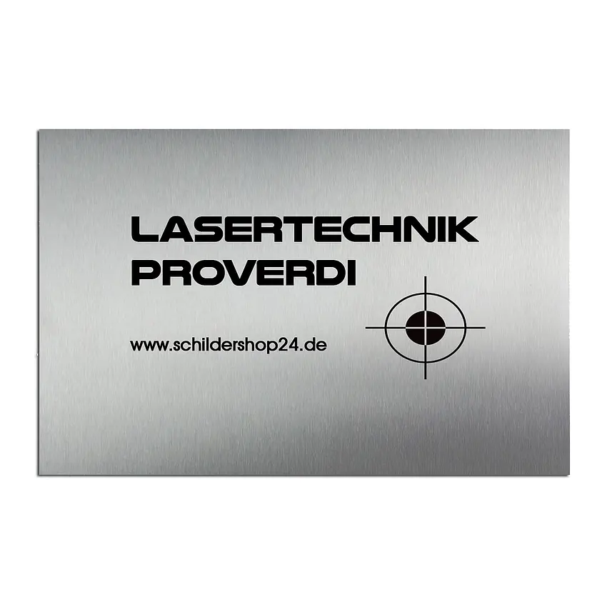 Türschild Edelstahl mit Lasergravur 150 x 100 mm