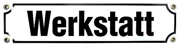Trschild Emaille Werkstatt 30 x 8 cm