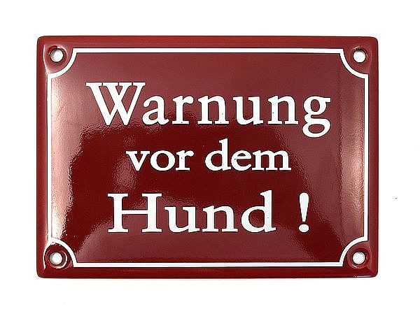 Warnung vor dem Hund! - Gre: 17 x 12 cm