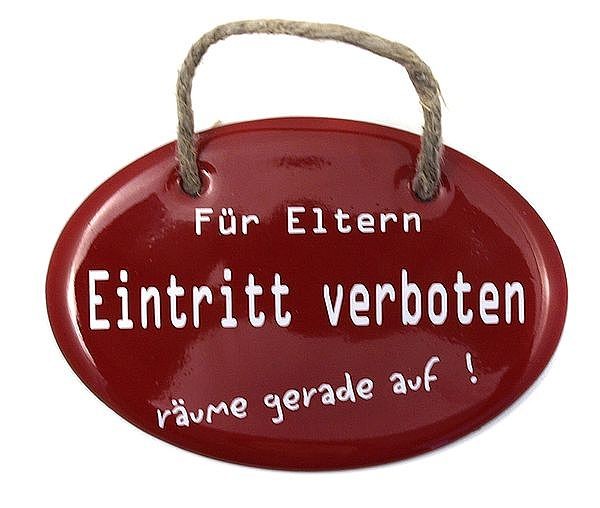 Emaille Türschild - Eintritt verboten 10,5 x 7 cm