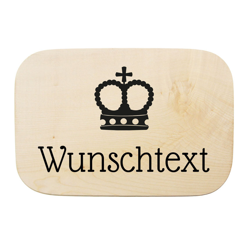 Holzschild rechteckig mit individuellem Wunschtext und Symbol