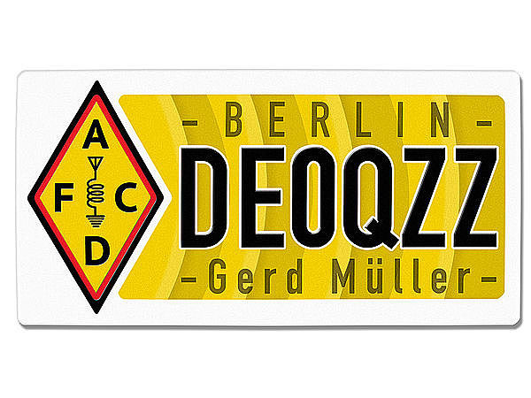 Blechschild fr Funkamateur