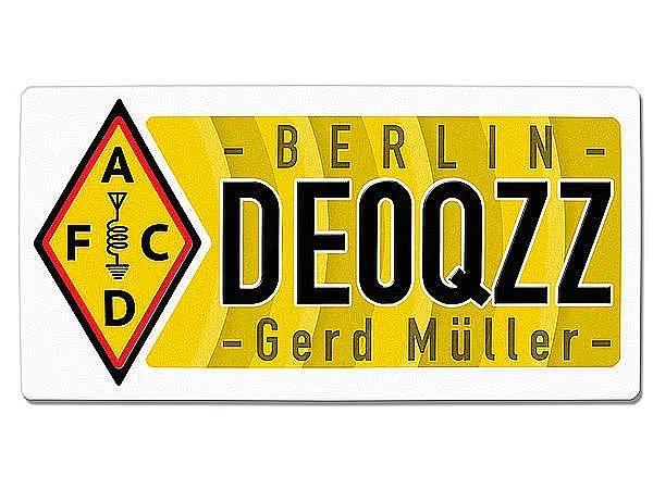 Blechschild für Funkamateur 30 x 15 cm