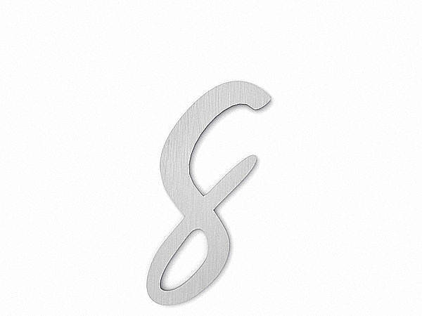 Kleinbuchstabe g - Schriftart Design aus Edelstahl - Staccato - 180 mm