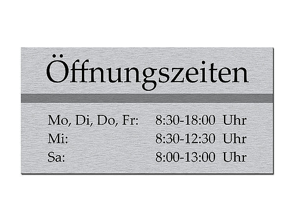 Trschild - ffnungszeiten - ClassicLine - Gre: 200 x 100 mm