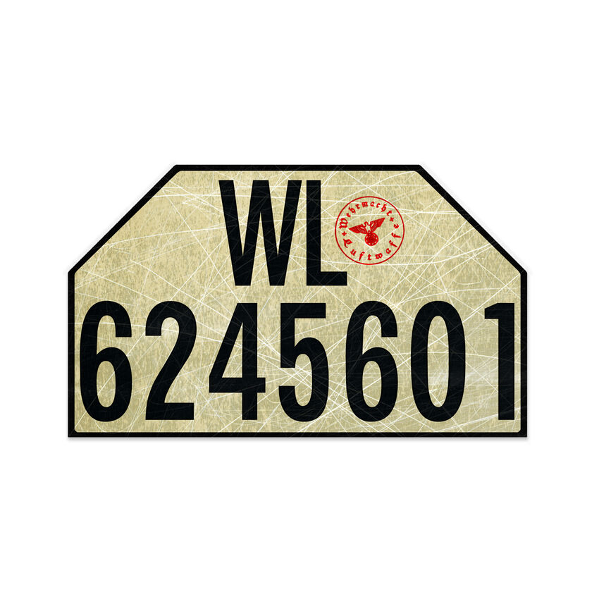 Nummernschild Wehrmacht Luftwaffe Deutsches Reich