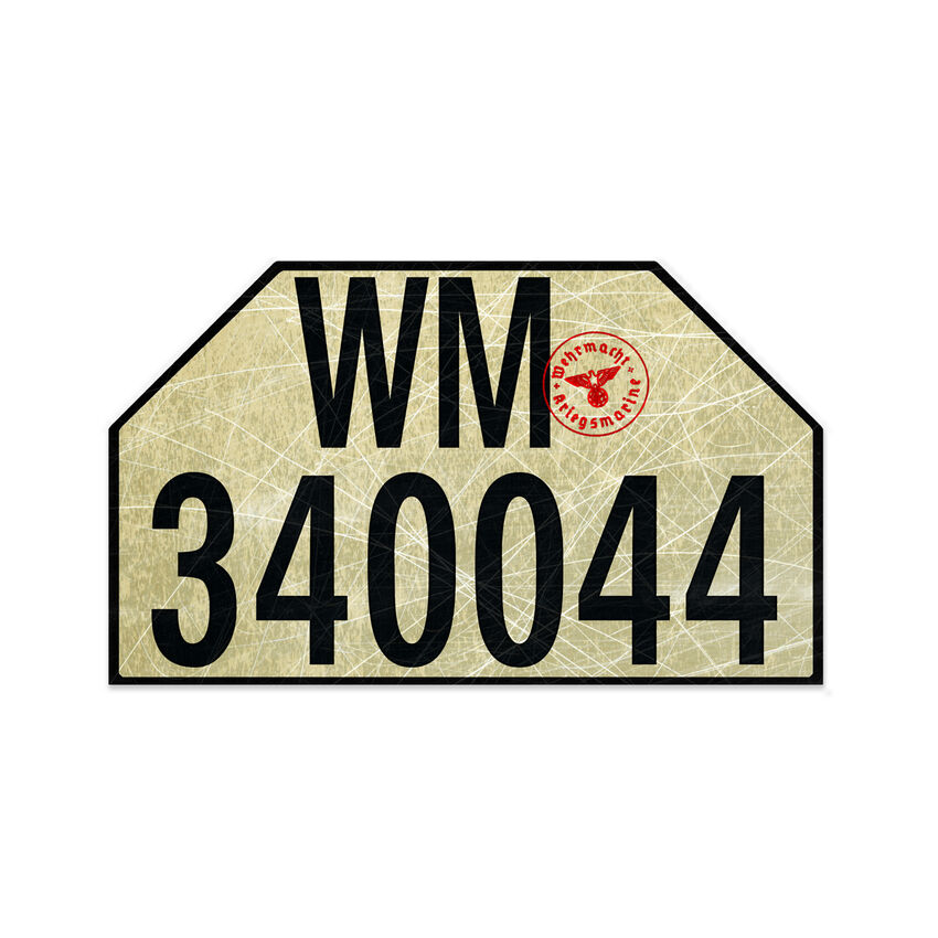 Nummernschild Wehrmacht Marine Deutsches Reich
