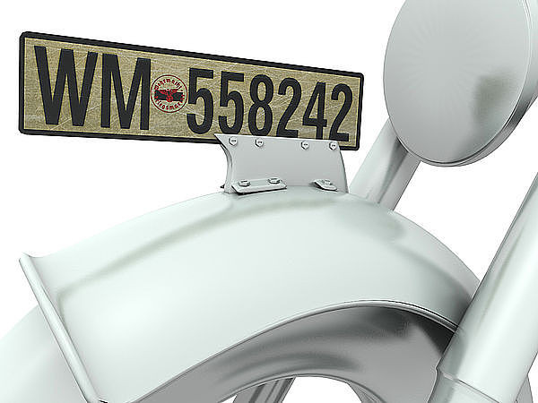 Nummernschild Wehrmacht Motorrad Deutsches Reich
