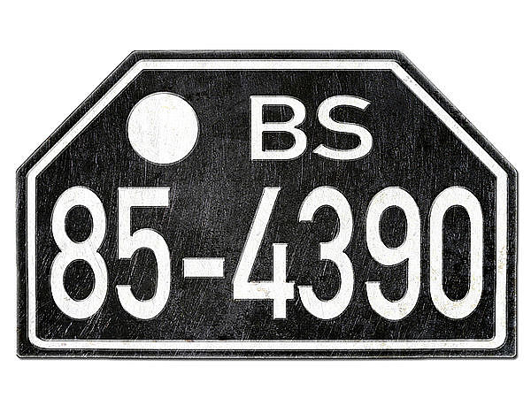 PKW Nummernschild Besatzungszeit 1948 - 56 Replika - Britische Zone Schleswig