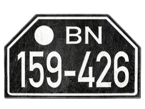 PKW Nummernschild Besatzungszeit BN 1948 - 56 Replika - Britische Zone Niedersachsen
