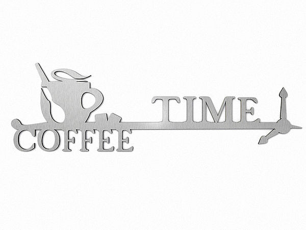 Edelstahlschild Coffeetime 300 x 90 mm Typ 41