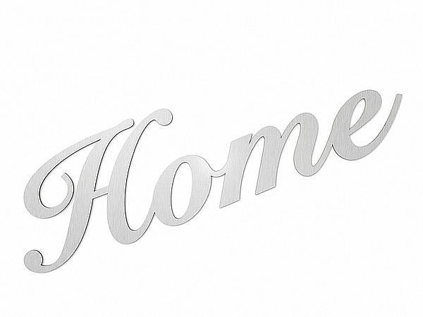 Schriftzug Home- Edelstahlschild 600 x 180 mm Typ 49
