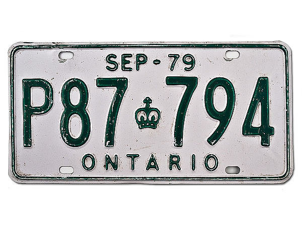 Nummernschild aus Kanada - Ontario