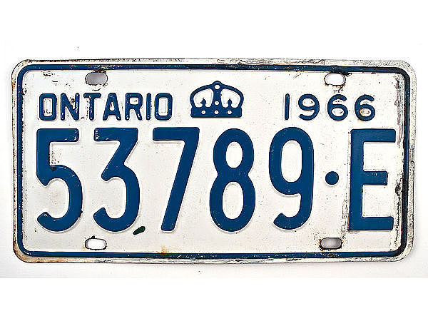 Kanadisches Fahrzeugschild - Ontario