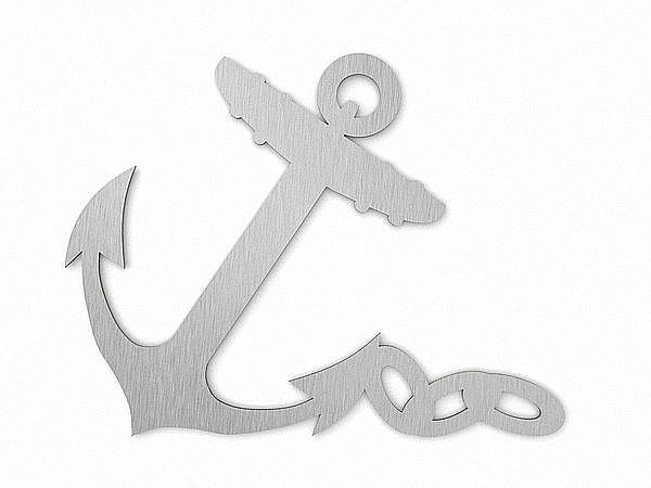 Wanddeko Anker aus Edelstahl - 450 mm x 340 mm Typ 52