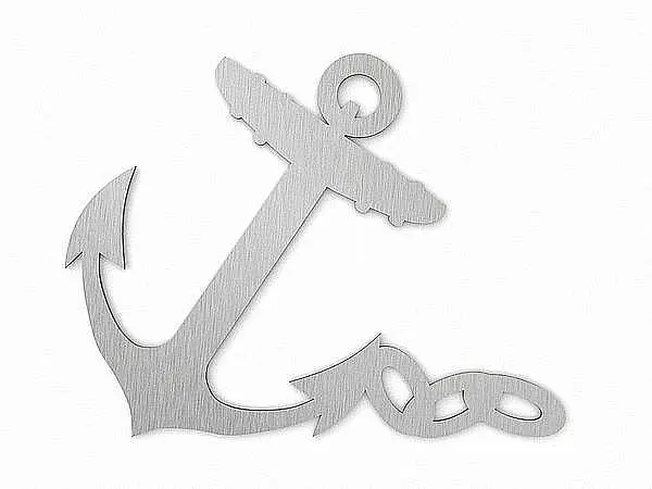 Wanddeko Anker aus Edelstahl - 450 mm x 340 mm Typ 52