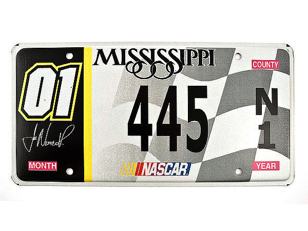 US Kennzeichen Mississippi zum Nascar Rennen - original