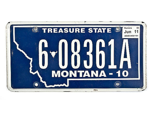 US Fahrzeugschild Montana - Treasure State - original