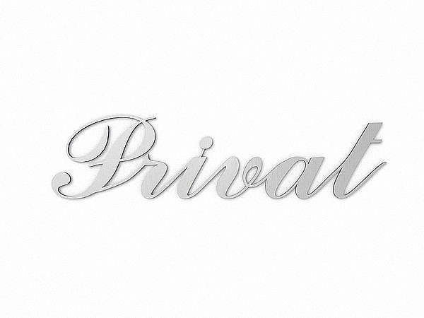 Trschild Privat aus Edelstahl - 350 mm x 100 mm