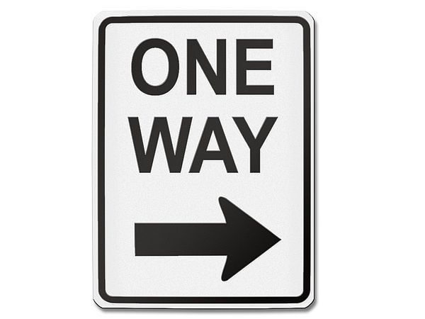 Verkehrszeichen USA - One way right -315 x 420 mm