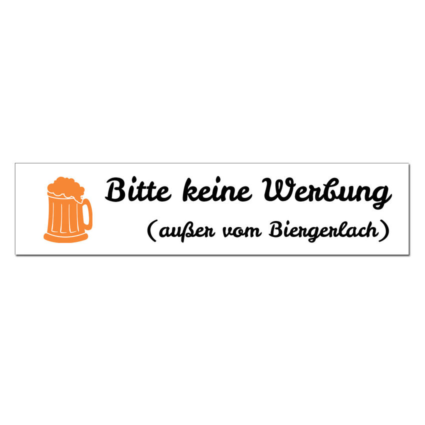 Hinweisschild - keine Werbung einwerfen