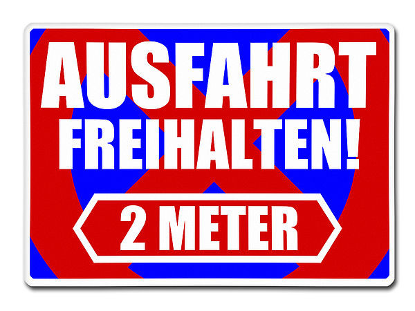 Blechschild - Ausfahrt freihalten - Halteverbot