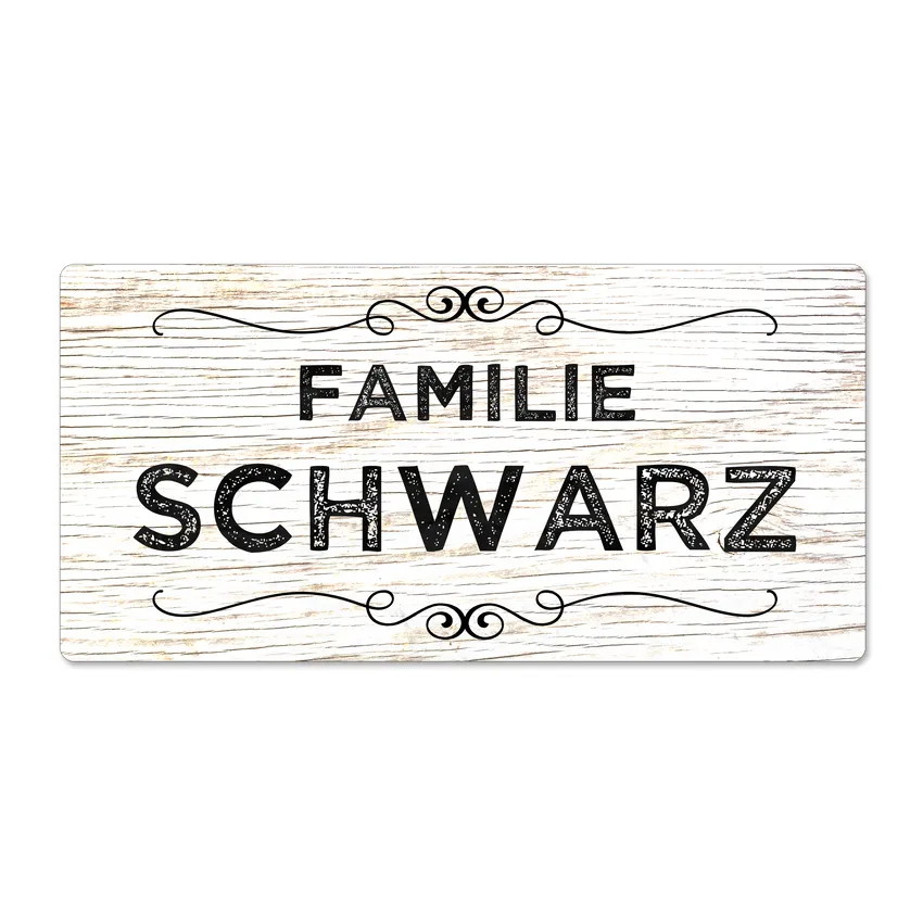 Blechschild Retro Vintage mit Vintage Schrift 30 x 15 cm