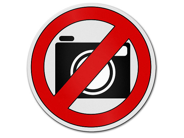 Verbotszeichen aus Aluminium - Fotografieren verboten