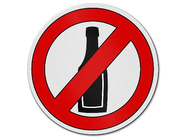 Alkoholverbot - Verbotszeichen aus Aluminium