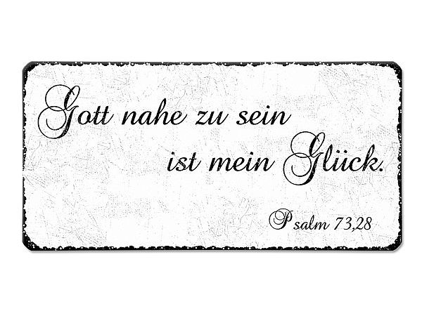 Vintage Schild Gott nahe zu sein... 200 x 100