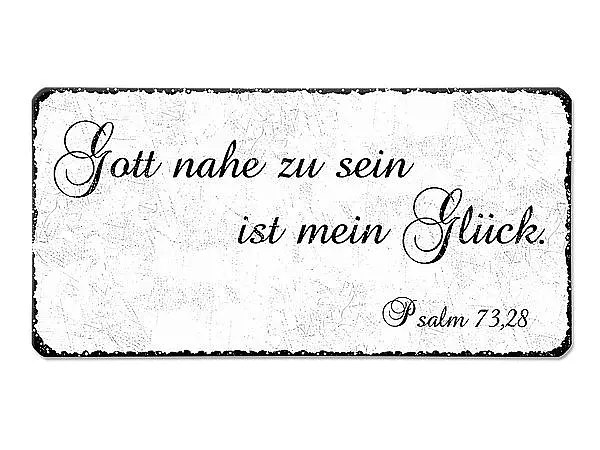 Vintage Schild "Gott nahe zu sein..." 20 x 10 cm