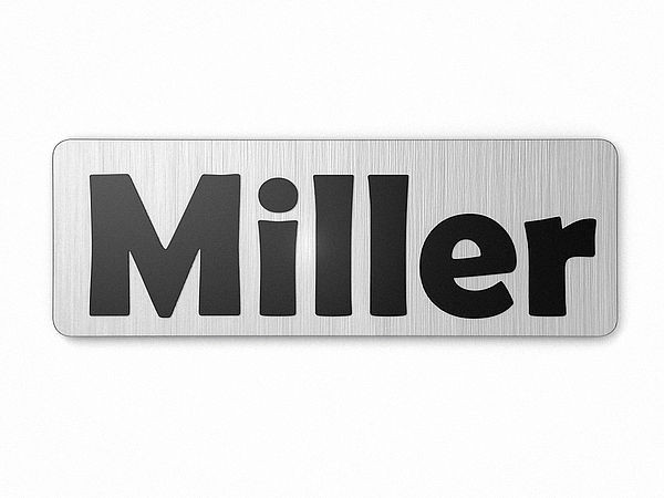 Briefkastenschild Edelstahl 100 x 35 mm