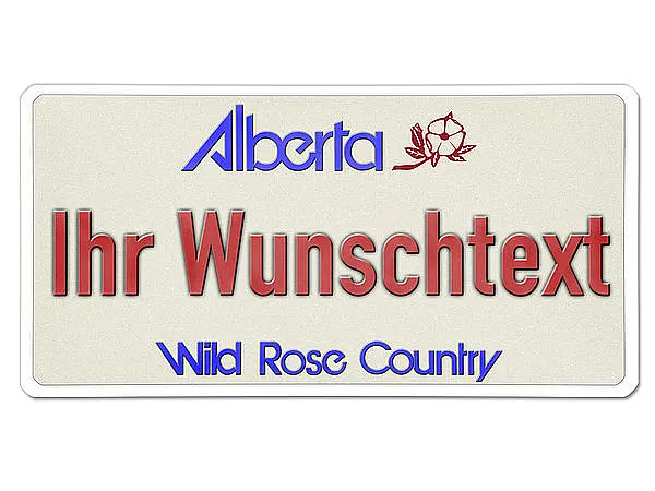 Kanada - Nummernschild Alberta mit individuellem Wunschtext 30 x 15 cm