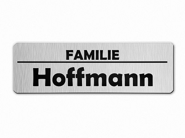 Briefkasten - Namensschild aus Aluminium - Line