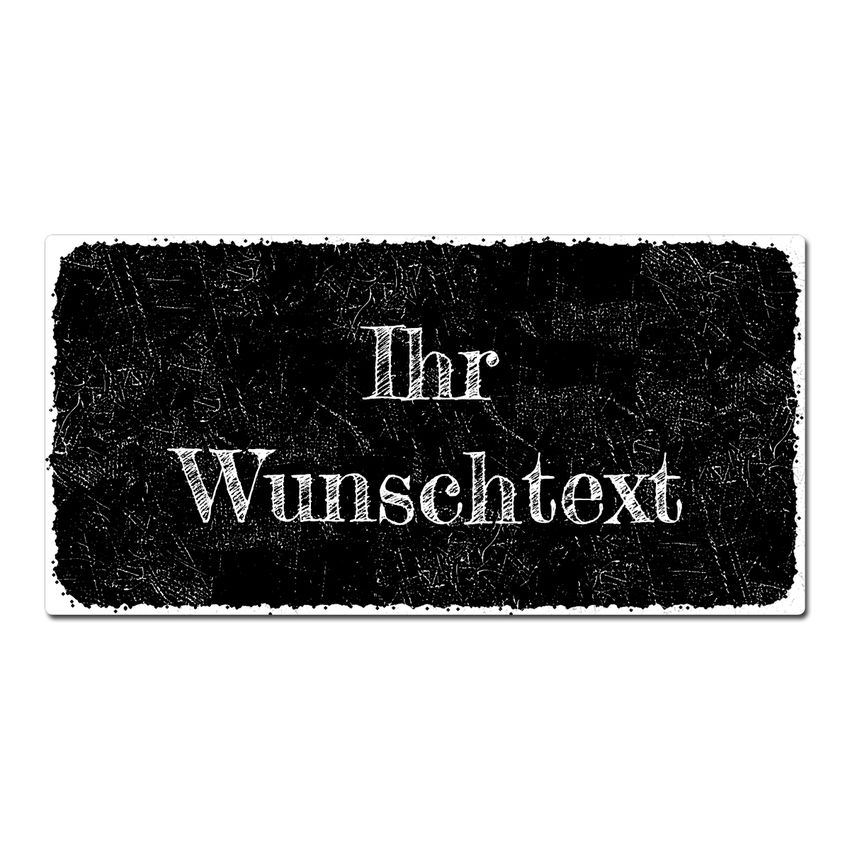 Schild Black Vintage mit Wunschtext - 300 x 150 mm medium