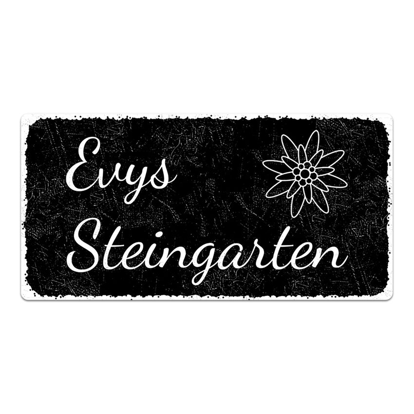 Black Vintage - Blechschild selbst gestalten 200 x 100 mm small