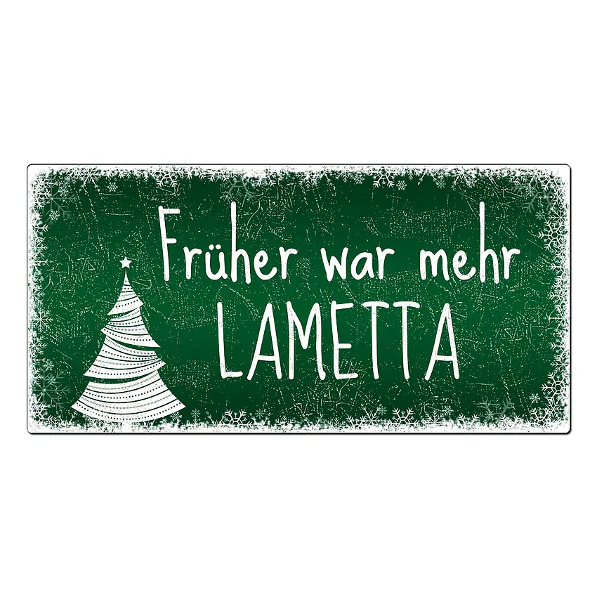 Schild Weihnachten mit Wunschtext - Farbe grün - Format 20 x 10 cm