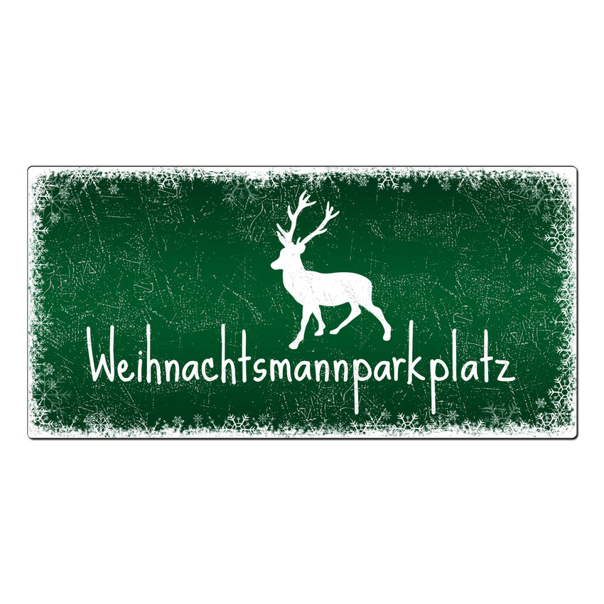 Winterdeko Schneeflckchen - Schild mit Wunschtext - 300 x 150 mm grn