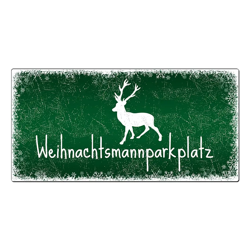 Schild Weihnachten mit Wunschtext - Farbe grün - Format 30 x 15 cm